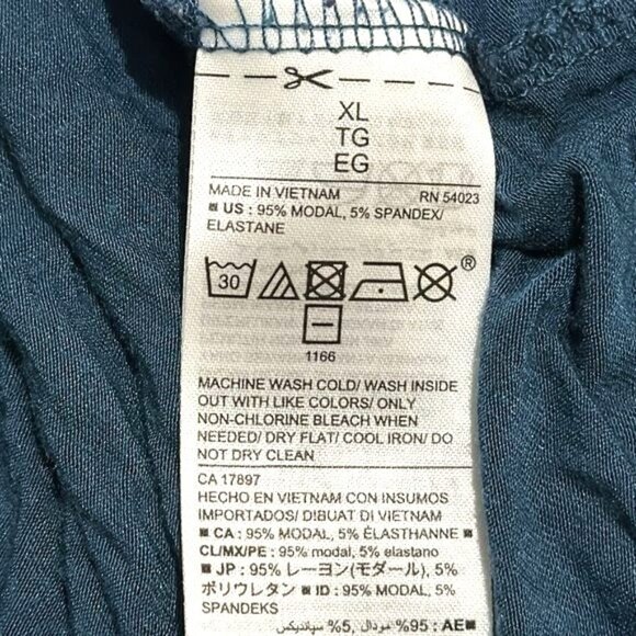 Old Navy Womens Teal Long-Sleeve Relaxed Fit Top XL Modal/Spandex Blend - Picture 5 of 6